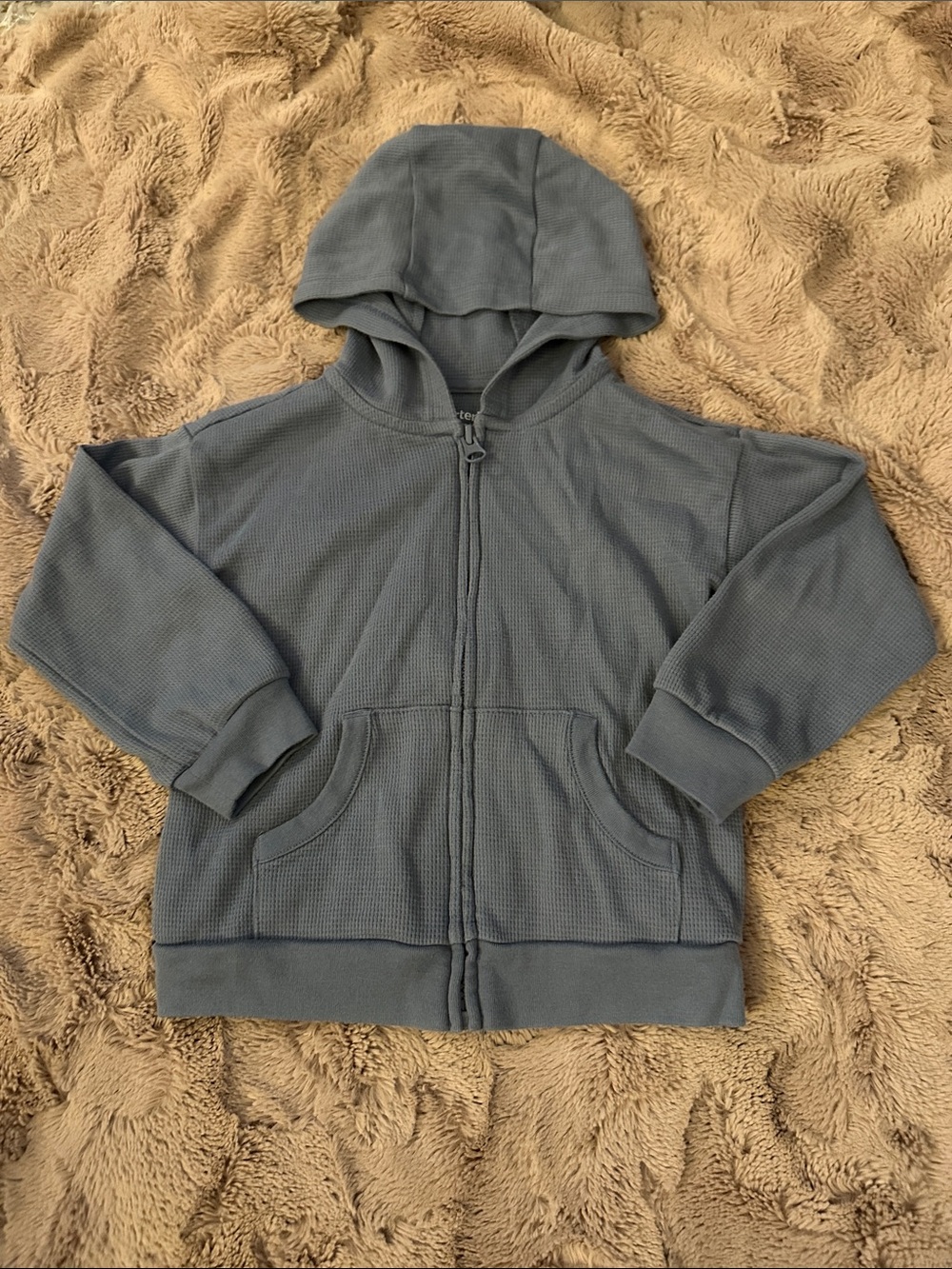 Carter’s blue Zip-Up lightweight blue Hooded Sweatshirt, 2T